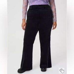 Torrid size 10 Flare Stretch Velveteen High Rise Pant Black
